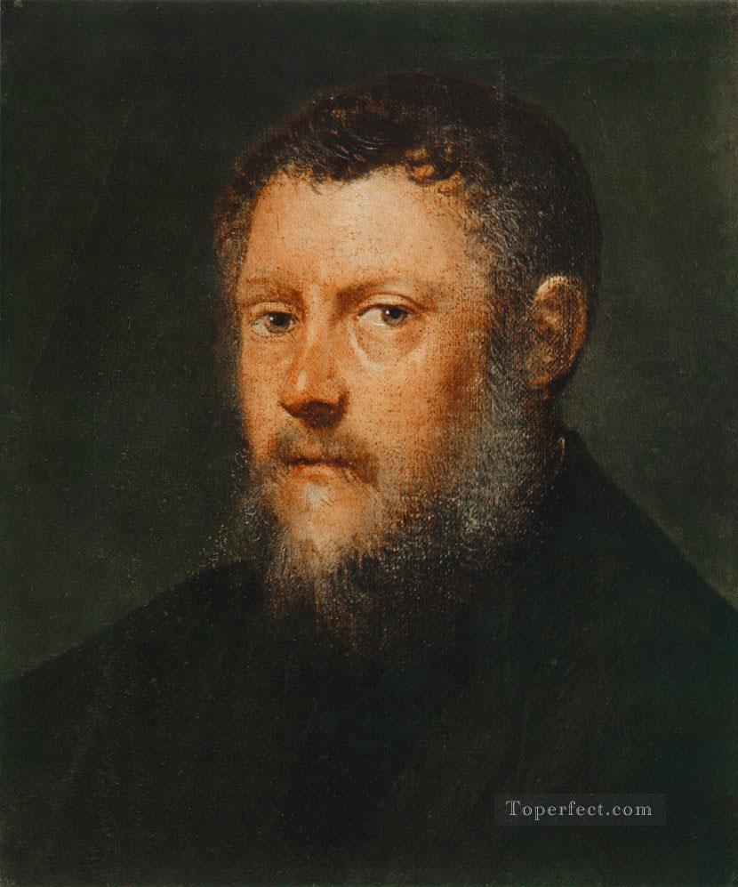 Portrait of a Man fragment Italian Renaissance Tintoretto Oil Paintings